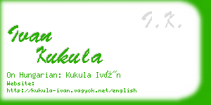 ivan kukula business card